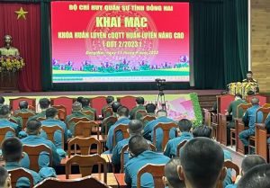 Khai mạc khóa huấn luyện đại đội Dân quân thường trực