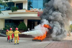Huyện Long Thành diễn tập chữa cháy
