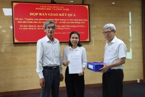 Bàn giao đề tài khoa học về khí nhà kính để ứng dụng