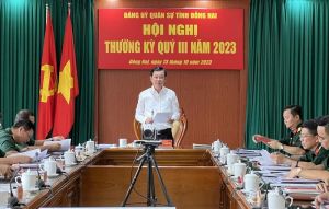 Bí thư Tỉnh ủy Nguyễn Hồng Lĩnh chủ trì hội nghị Đảng ủy Quân sự tỉnh