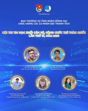5 thí sinh Đồng Nai đạt giải tại hội thi tin học khối cán bộ, công chức trẻ toàn quốc