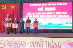 Trảng Bom đoạt giải nhất hội thi Công tác quản lý, khai thác vũ khí trang bị tốt năm 2023