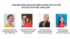 4 đại biểu được biểu dương Chủ tịch Hội cơ sở giỏi toàn quốc