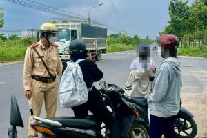 Triển khai kiểm tra học sinh điều khiển xe máy ở TP.Biên Hòa