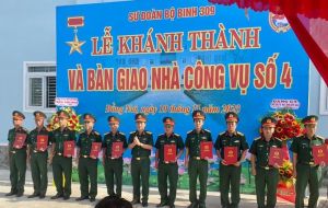 Giao nhà công vụ cho 32 quân nhân Sư đoàn 309