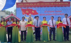 Khánh thành Nhà bia xã Phước An trị giá hơn 1 tỷ đồng