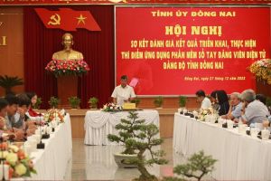 14/16 Đảng bộ trực thuộc tỉnh đã thực hiện Sổ tay đảng viên điện tử