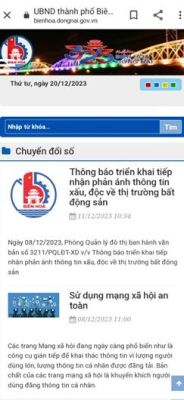 Bien Hoa시 디지털 전환에 관한 선전, 양성 및 인식 향상 촉진