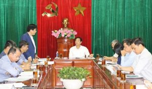 Phó Chủ tịch UBND tỉnh Võ Văn Phi chủ trì, làm việc về dự án đường dây 220kV Nhà máy điện Nhơn Trạch 3 - rẽ Xuân Mỹ - Cát Lái