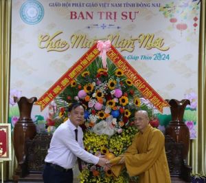 Đoàn công tác Tỉnh ủy - HĐND - UBND - Ủy ban MTTQ Việt Nam tỉnh thăm, chúc Tết các tổ chức tôn giáo