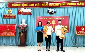 Đảng bộ Liên đoàn Lao động H.Long Thành đạt 100% chỉ tiêu kết nạp đảng viên năm 2023