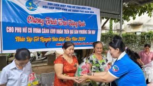 Tích cực phối hợp vận động chăm lo Tết cho hội viên phụ nữ, người dân có hoàn cảnh khó khăn
