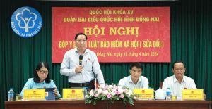 Đoàn đại biểu Quốc hội tỉnh tổ chức lấy ý kiến góp ý dự thảo Luật Bảo hiểm xã hội (sửa đổi)