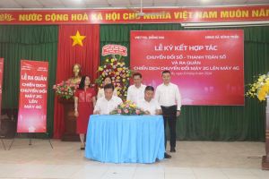 Signing of Digital Transformation Cooperation between People's Committee of Song Trau Commune (Trang Bom District) and Viettel Dong Nai