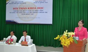 Hội thảo khoa học “Những vấn đề lý luận và thực tiễn về công tác Dân vận của hệ thống chính trị tỉnh Đồng Nai”