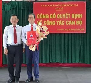 BS Hồ Văn Hoài được bổ nhiệm lại chức danh Giám đốc Trung tâm y tế huyện Vĩnh Cửu