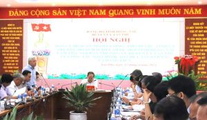 Đồng chí Quản Minh Cường làm việc với Huyện ủy Tân Phú về nội chính và tổ chức đảng, đảng viên