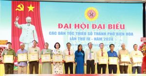 Thành phố Biên Hòa hoàn thành tổ chức Đại hội đại biểu các dân tộc thiểu số lần thứ IV