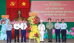 Công bố quyết định của Bộ trưởng Bộ Công an về việc bổ nhiệm Phó Giám đốc Công an tỉnh