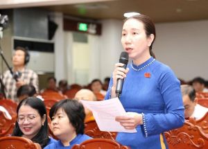 Đại biểu thảo luận sôi nổi tại hội trường Kỳ họp thứ 18 HĐND tỉnh