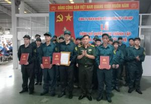 Xây dựng lực lượng tự vệ trong các doanh nghiệp thuộc mọi thành phần kinh tế có tổ chức đảng