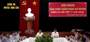 Huyện Vĩnh Cửu  tổ chức Hội nghị Ban Chấp hành Đảng bộ huyện khóa XI lần thứ 17 (mở rộng)