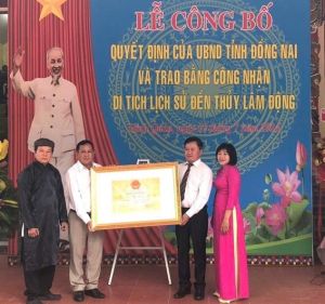 Lễ công bố quyết định xếp hạng cấp tỉnh di tích đền Thủy Lâm Động