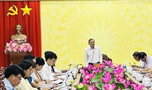 Đoàn công tác của Ban Tuyên giáo Tỉnh ủy làm việc với Huyện ủy Thống Nhất.