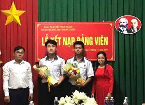Huyện Nhơn Trạch có 8 học sinh THPT được kết nạp vào Đảng năm 2024