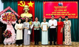 Thành lập Chi bộ trường Mầm non ngoài công lập tại xã Vĩnh Thanh