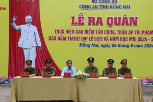 Công an tỉnh ra quân thực hiện cao điểm tấn công, trấn áp tội phạm dịp nghỉ lễ Quốc khánh 2-9