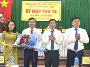 Ông Nguyễn Thế Phong được bầu giữ chức Chủ tịch UBND huyện Nhơn Trạch