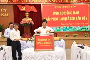 Đồng Nai phát động kêu gọi ủng hộ Nhân dân các tỉnh bị thiệt hại do cơn bão số 3