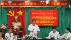 Tỉnh ủy giám sát việc học tập và làm theo tư tưởng, đạo đức, phong cách Hồ Chí Minh tại huyện Nhơn Trạch