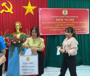 Công đoàn Đồng Nai vận động đoàn viên, người lao động hỗ trợ đồng bào khắc phục hậu quả do thiên tai, bão lũ