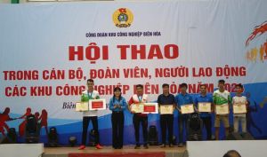Trao giải hội thao trong cán bộ, đoàn viên, người lao động các Khu công nghiệp Biên Hòa