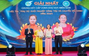 Một dự án đoạt giải Nhất cấp vùng khu vực phía Nam cuộc thi Phụ nữ khởi nghiệp sáng tạo và chuyển đổi xanh
