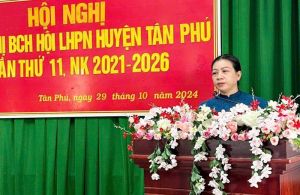 Bà Lưu Thị Tuyết Nhung được bầu làm Chủ tịch Hội Liên hiệp phụ nữ huyện Tân Phú