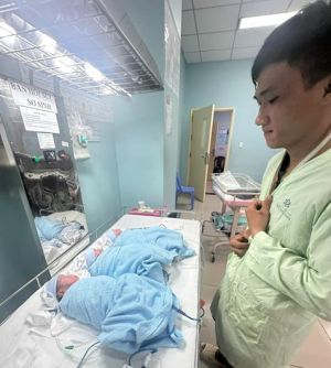 Một sản phụ sinh 3 tự nhiên hiếm gặp, tỷ lệ 1/100 ngàn ca sinh