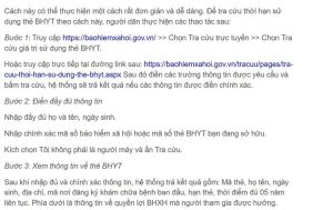 Cách tra cứu thời hạn sử dụng thẻ bảo hiểm y tế