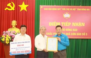 Tiếp nhận gần 12 tỷ đồng ủng hộ Nhân dân khắc phục hậu quả bão số 3