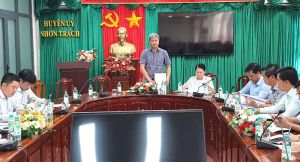 Bí thư Huyện Nhơn Trạch làm việc với các ngành về tiến độ thực hiện Nghị quyết 09 của Ban Thường vụ Tỉnh uỷ về phát triển đô thị Nhơn Trạch