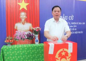 Chủ tịch UBND tỉnh Võ Tấn Đức dự khai mạc bầu trưởng ấp, khu phố tại Khu phố Mỹ Khoan