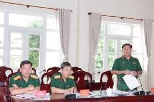 Thiếu tướng Lê Văn Hướng chỉ đạo hội nghị Đảng ủy Sư đoàn 309