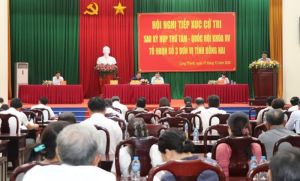 Tổ đại biểu Quốc hội đơn vị số 3 tiếp xúc cử tri tại huyện Long Thành