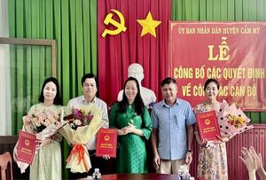 UBND huyện Cẩm Mỹ điều động, bổ nhiệm cán bộ