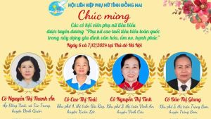 Đồng Nai có 4 đại biểu được biểu dương phụ nữ cao tuổi tiêu biểu toàn quốc