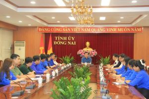 Lãnh đạo tỉnh gặp mặt đoàn đại biểu tham dự Đại hội Hội Liên hiệp thanh niên Việt Nam lần thứ IX