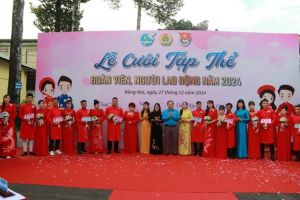 Ấm áp đám cưới tập thể 9 cặp đôi công nhân tại Đồng Nai