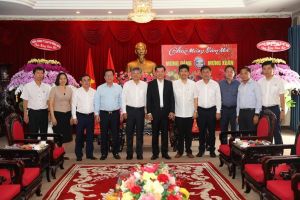 Bí thư Tỉnh ủy Nguyễn Hồng Lĩnh tiếp lãnh đạo Tập đoàn Công nghiệp Cao su Việt Nam đến chúc Tết